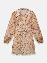 Mint Velvet Pink Floral Print Mini Dress - Image 7 of 8