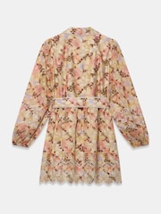 Mint Velvet Pink Floral Print Mini Dress - Image 8 of 8