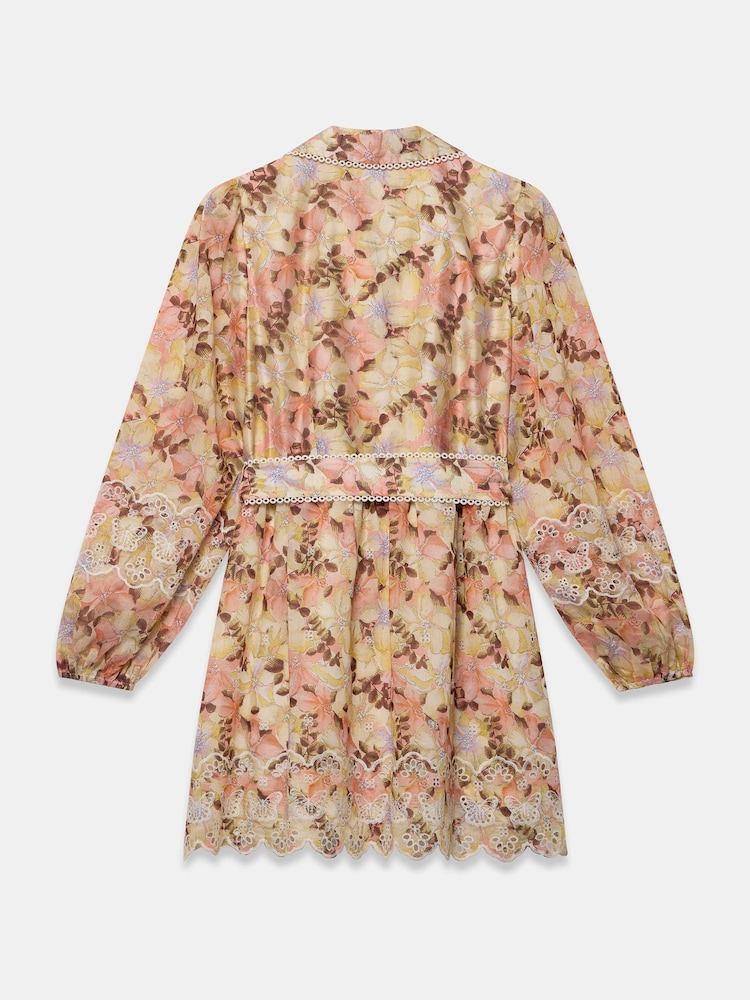 Mint Velvet Pink Floral Print Mini Dress - Image 8 of 8