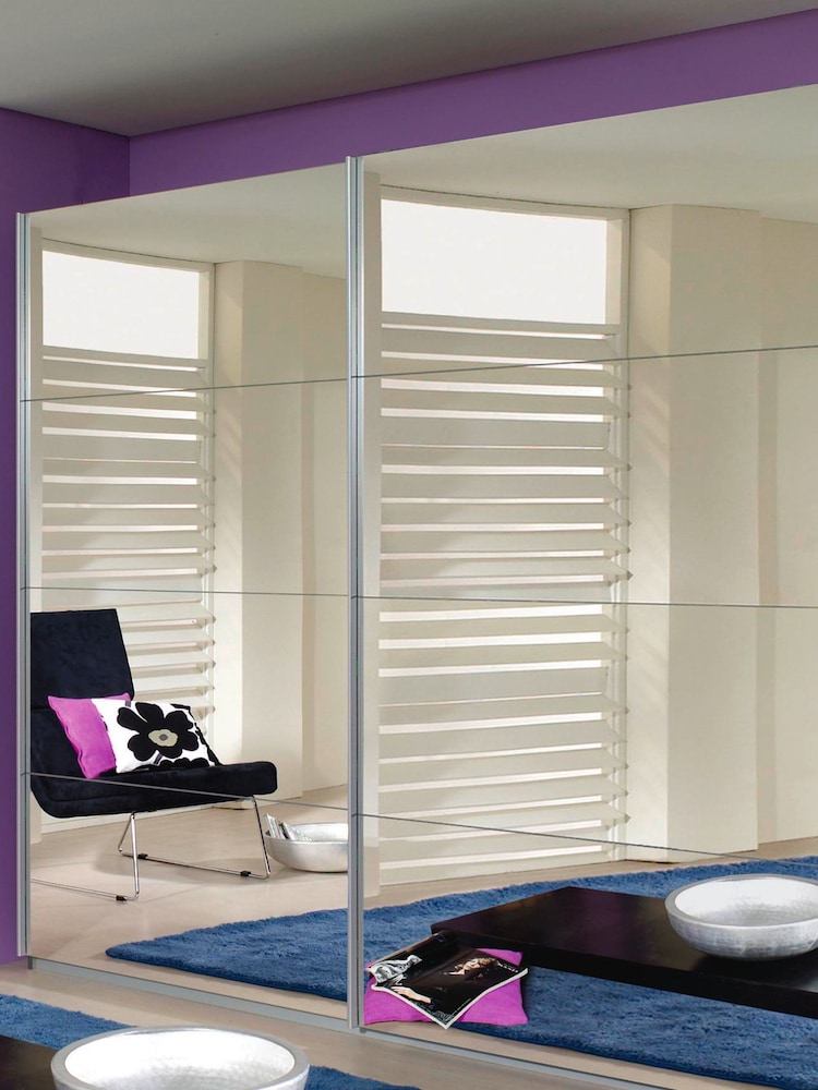 Rauch Dark Grey Cameron Mirror 1.8m Sliding Semi-Fitted Wardrobe - Image 1 of 2