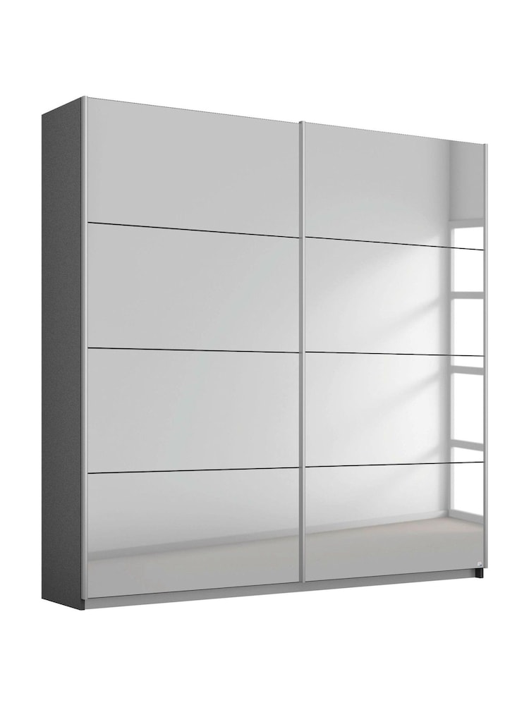 Rauch Dark Grey Cameron Mirror 1.8m Sliding Semi-Fitted Wardrobe - Image 2 of 2