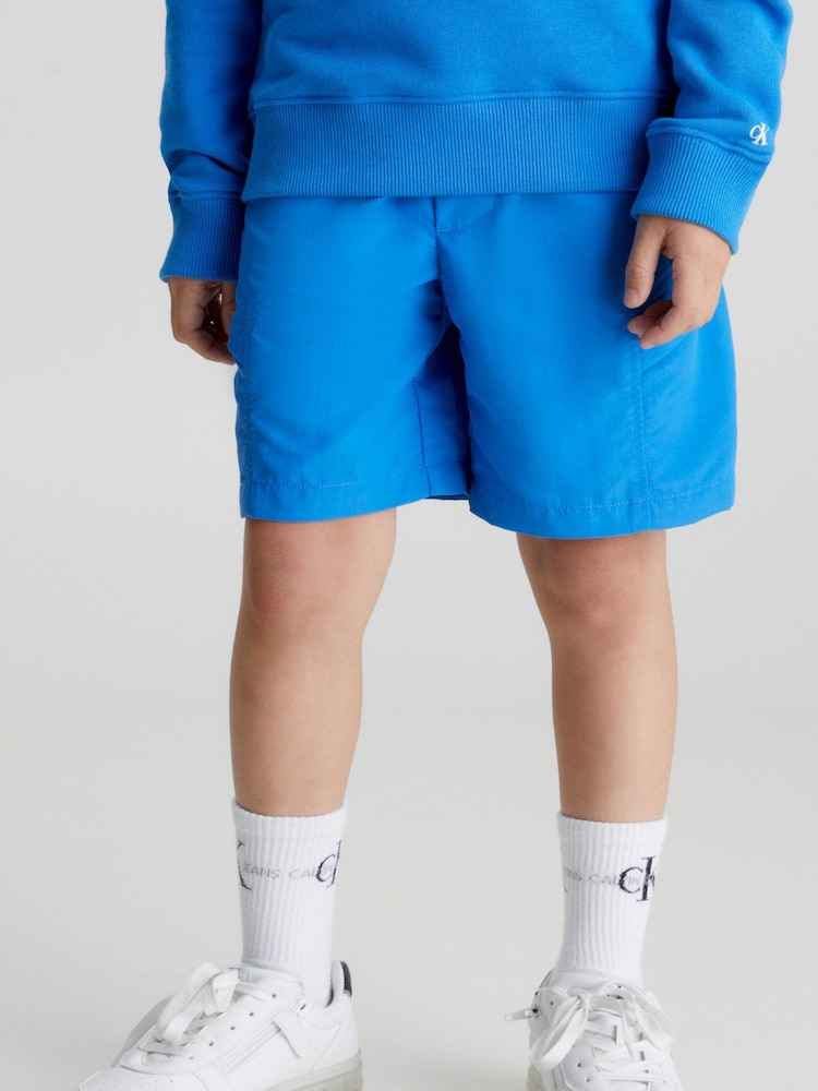 Calvin Klein Jeans Boys Blue Modern Utility Nylon Shorts - Image 1 of 6