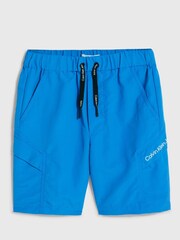 Calvin Klein Jeans Boys Blue Modern Utility Nylon Shorts - Image 6 of 6