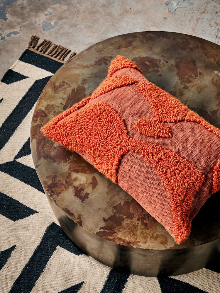 French Connection Tangerine Tangelo Tufted Cushion - Image 1 of 4
