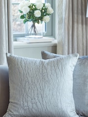 Prestigious Textiles Titanium Grey 50 x 50cm Hamlet Feather Filled Cushion - Image 1 of 4