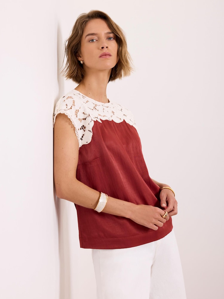 Top din satin și dantelă Mint Velvet - Imaginea 2 din 8 Top din satin și dantelă Mint Velvet - Imaginea 2 din 8