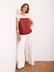 Top din satin și dantelă Mint Velvet - Imaginea 5 din 8