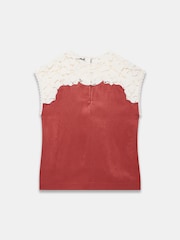Top din satin și dantelă Mint Velvet - Imaginea 8 din 8
