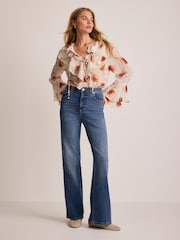 Mint Velvet Cream Ruffle Detail Blouse - Image 3 of 7