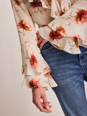 Mint Velvet Cream Ruffle Detail Blouse - Image 5 of 7