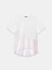 Mint Velvet White Cotton Mix T-Shirt - Image 6 of 7