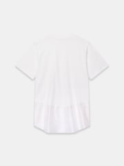 Mint Velvet White Cotton Mix T-Shirt - Image 7 of 7