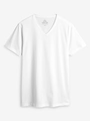Mixed Regular Fit 100% Cotton V-Neck Underwear T-Shirts 5 Pack - Image 12 of 12