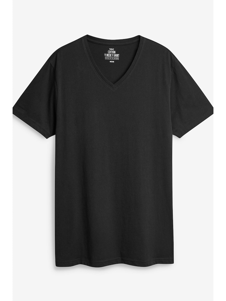 Mischgewebe - T-Shirts mit V-Ausschnitt in normaler Passform aus 100 % Baumwolle, 5er-Pack - Image 3 of 12