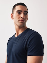 Mixed Regular Fit 100% Cotton V-Neck Underwear T-Shirts 5 Pack - Image 5 of 12