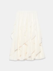 Mint Velvet Cream Ruffle Midi Skirt - Image 7 of 7