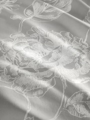 Dreams & Drapes Grey Mishka Vintage Floral Duvet Cover and Pillowcase Set - Image 3 of 4