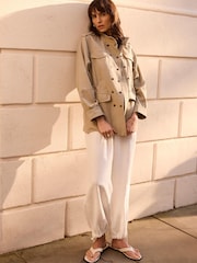 Mint Velvet Green Washed Pocket Shacket - Image 3 of 8