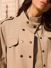 Mint Velvet Green Washed Pocket Shacket - Image 4 of 8