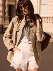 Mint Velvet Green Washed Pocket Shacket - Image 6 of 8