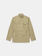 Mint Velvet Green Washed Pocket Shacket - Image 7 of 8
