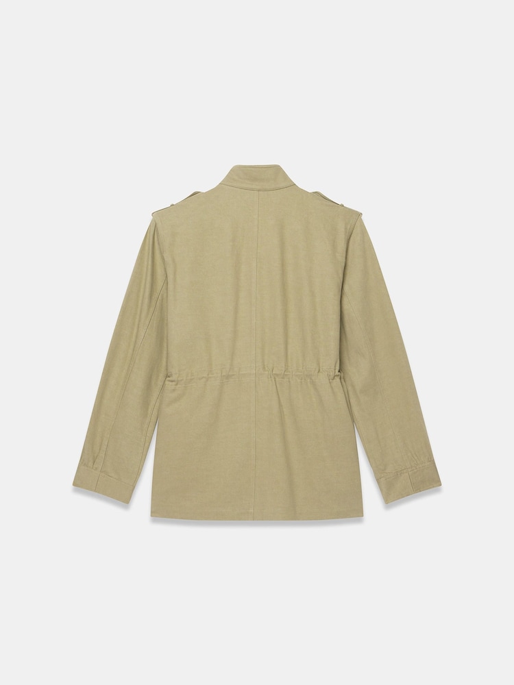 Mint Velvet Green Washed Pocket Shacket - Image 8 of 8