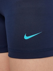 Nike Midnight Navy Pro Dri-FIT 3 Inch Super High Waist Shorts - Image 5 of 6