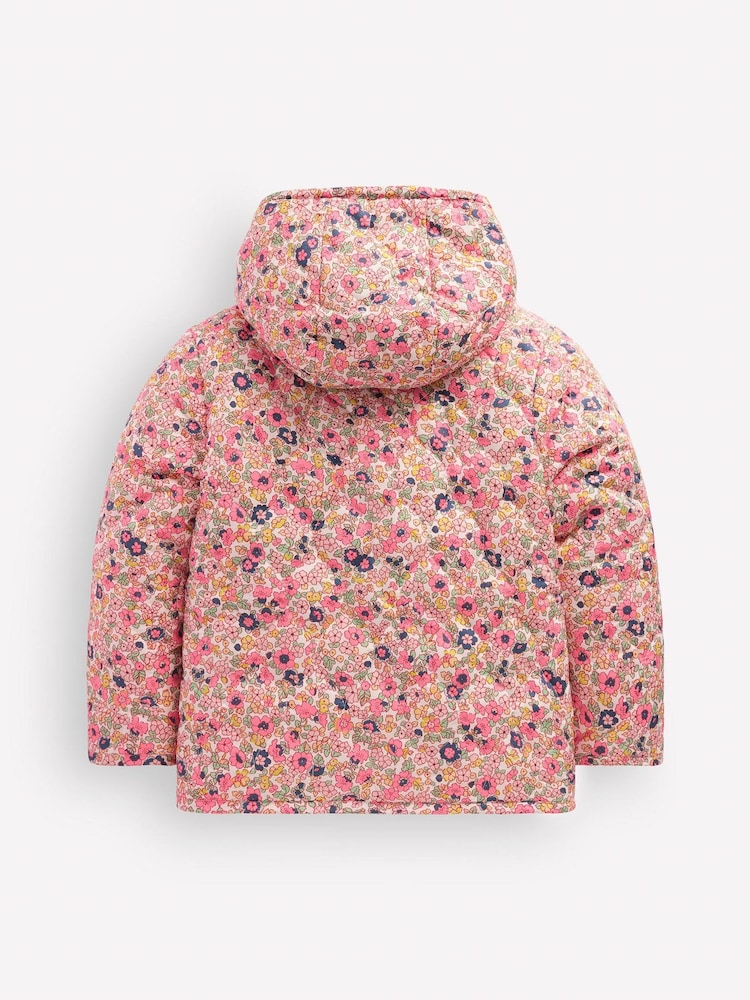 Boden Pink Borg Padded Jacket - Image 2 of 5 Boden Pink Borg Padded Jacket - Image 2 of 5