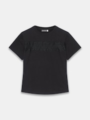 Mint Velvet Black Lace Trim T-Shirt - Image 6 of 7
