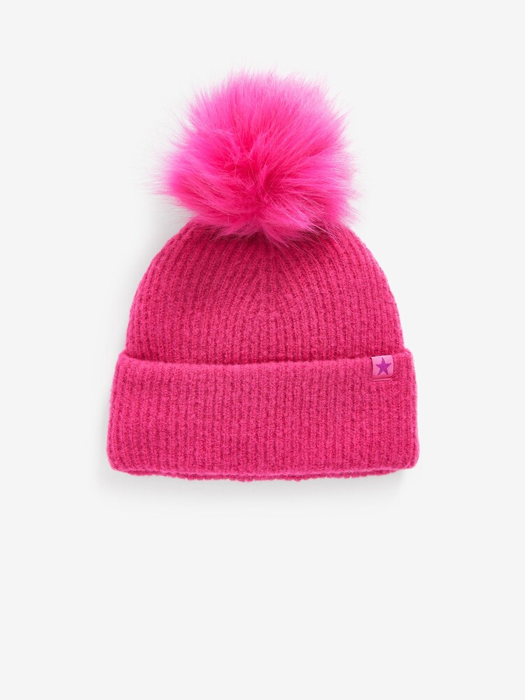 Bright Pink Soft Ribbed Hat, Gloves And Scarf Set (3-16yrs) - Image 2 of 5
