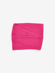 Bright Pink Soft Ribbed Hat, Gloves And Scarf Set (3-16yrs) - Image 4 of 5