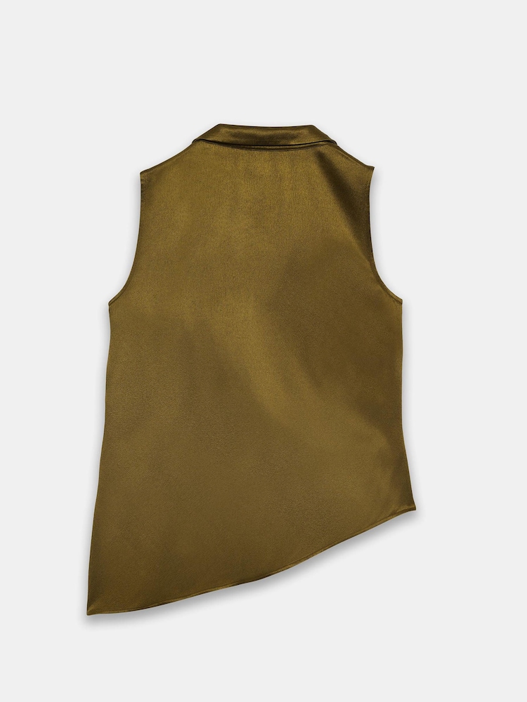 Mint Velvet Green Satin Crochet Detail Top - Image 8 of 8 Mint Velvet Green Satin Crochet Detail Top - Image 8 of 8