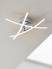 Chrome Amari LED Flush Ceiling Light - Image 1 of 12