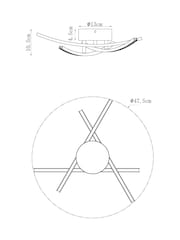Chrome Amari LED Flush Ceiling Light - Image 11 of 12
