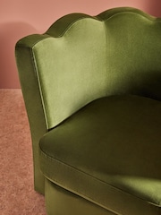 MADE.COM Pistashio Green Velvet Maya Accent Chair - Image 2 of 4