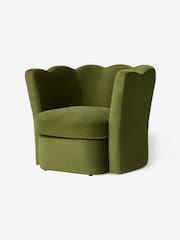 MADE.COM Pistashio Green Velvet Maya Accent Chair - Image 3 of 4