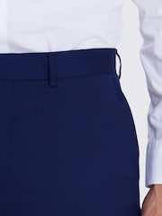 MOSS Navy Blue Tailored Fit Twill Suit Trousers - Image 3 of 4