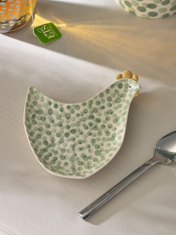 Sage Green Chicken Spoon Rest - Image 2 of 3