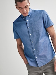 Blue Short Sleeve Oxford Shirt - Image 1 of 5