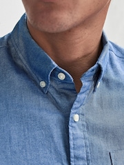 Blue Short Sleeve Oxford Shirt - Image 3 of 5