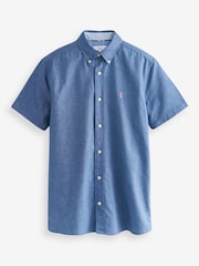 Blue Short Sleeve Oxford Shirt - Image 5 of 5