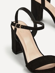 Linzi Black Skyline Open Back Barely There Block Heeled Sandals - Image 4 of 5
