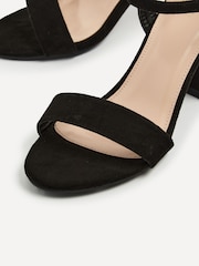 Linzi Black Skyline Open Back Barely There Block Heeled Sandals - Image 5 of 5