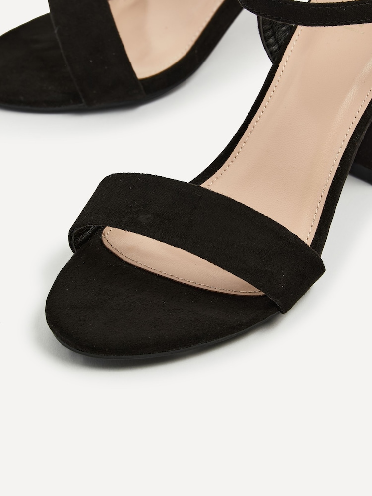 Linzi Black Skyline Open Back Barely There Block Heeled Sandals - Image 5 of 5
