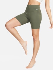 Nike Green Zenvy Gentle Support High Waisted 8 Cycling Shorts - Image 4 of 8