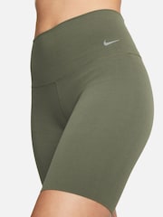 Nike Green Zenvy Gentle Support High Waisted 8 Cycling Shorts - Image 5 of 8