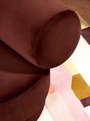 MADE.COM Rust Red Velvet Selah Accent Chair - Image 2 of 5