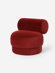 MADE.COM Rust Red Velvet Selah Accent Chair - Image 4 of 5