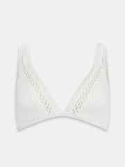 Mint Velvet Ecru Textured Non Pad Underwire Bikini Top - Image 5 of 6