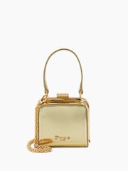 Dune London Gold Santerini Micro Frame Grab Bag - Image 3 of 4